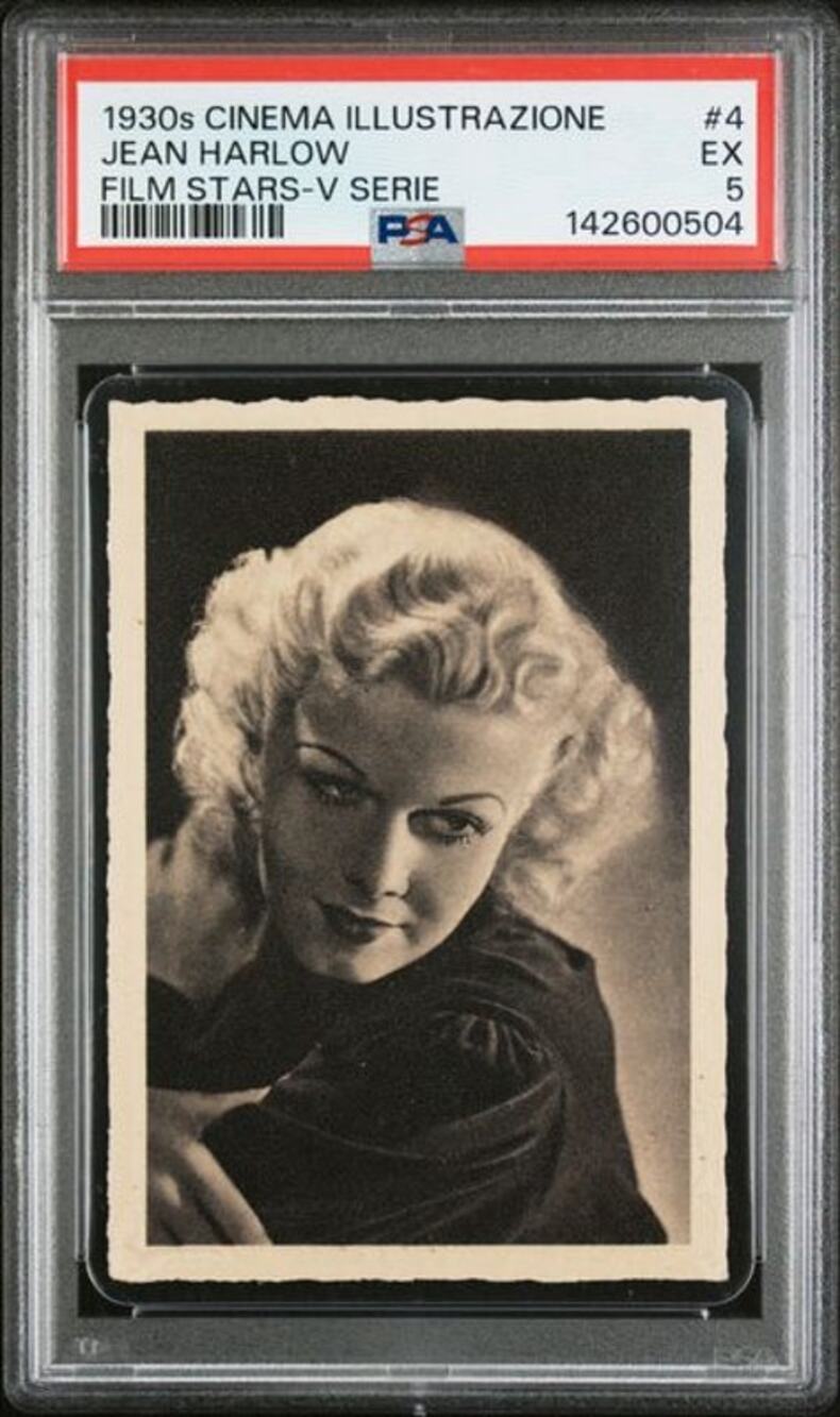 VERY RARE Italian 1930s Jean Harlow PSA 5 Only 1 Graded! Cinema Illustrazione